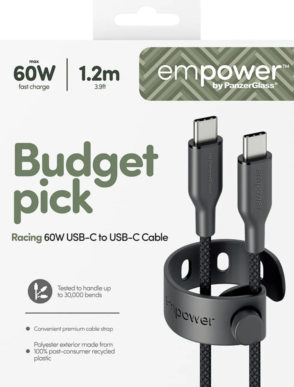 empower by PanzerGlass Racing - USB-kabel - USB-C (hane) till