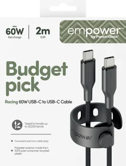 empower by PanzerGlass Racing - USB-kabel - USB-C (hane) till