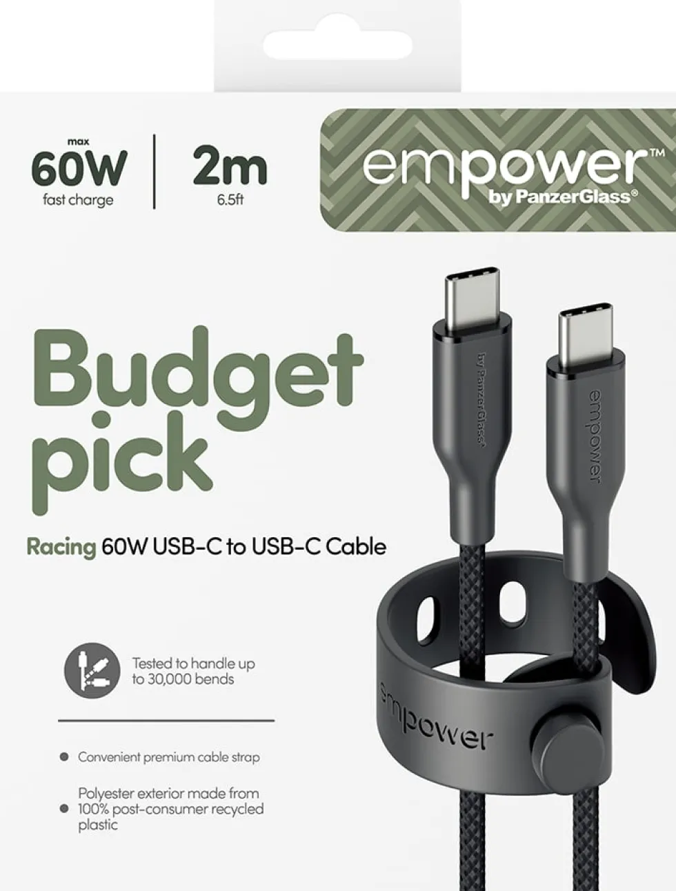 empower by PanzerGlass Racing - USB-kabel - USB-C (hane) till