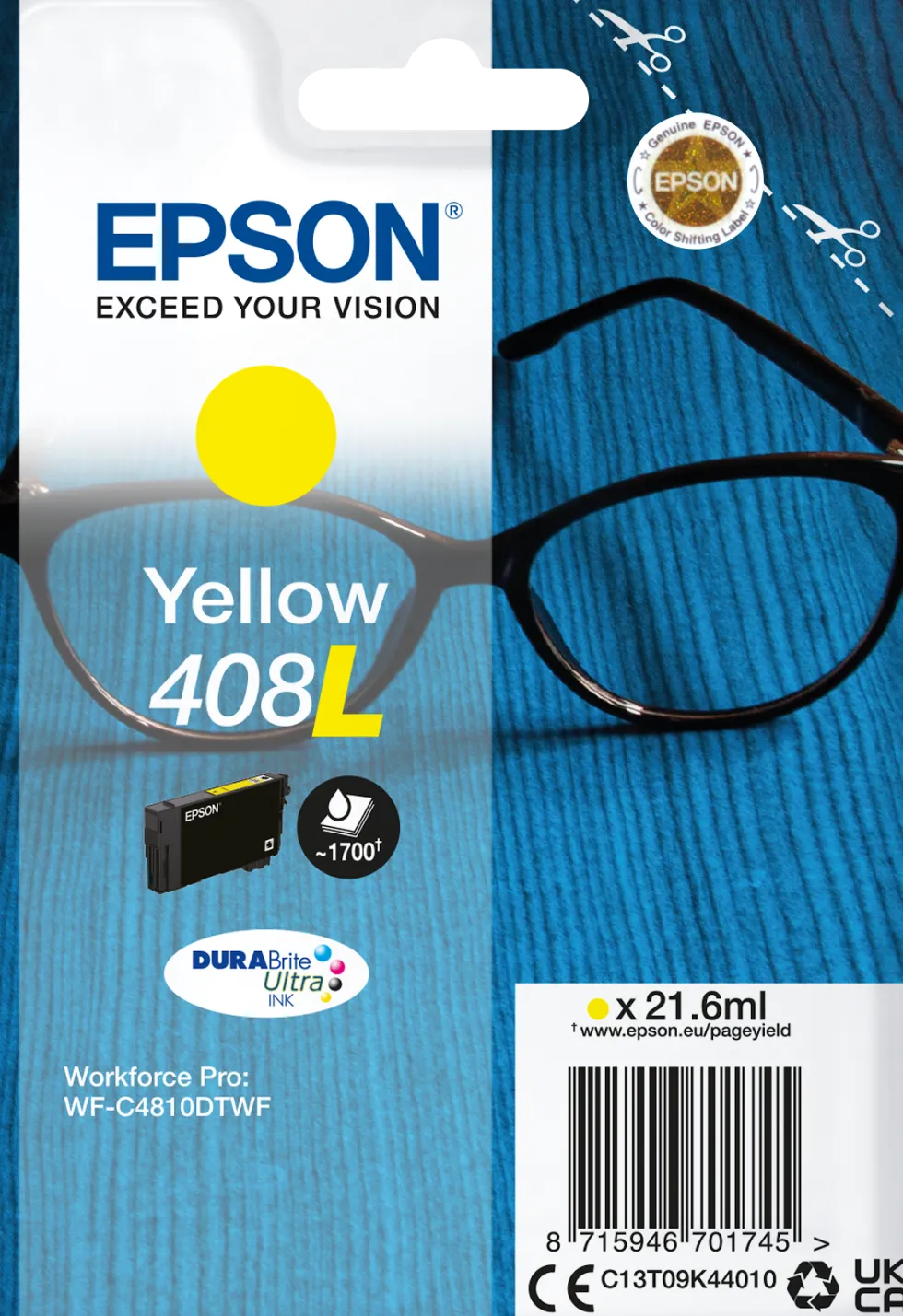 Epson 408L Yellow Ink cartridge 1.7k