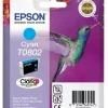 Epson T0802 - 7.4 ml - cyan - original - blister - bläckpatron