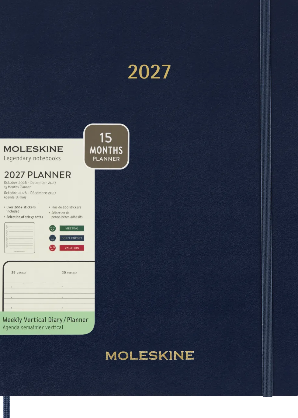 Essential Planner Weekly Vertical XXL Sapphire Blue 2027