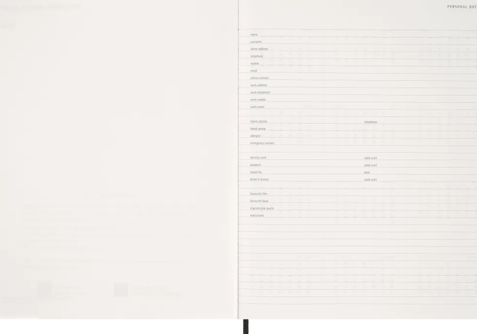 Essential Planner Weekly Vertical XXL Svart 2027