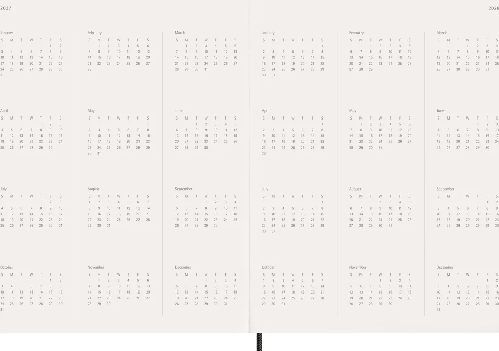 Essential Planner Weekly Vertical XXL Svart 2027