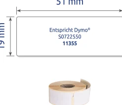 Etikett AVERY på rulle 19x51mm 500/fp