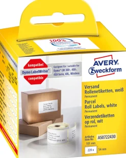 Etikett AVERY på rulle 101x54mm 220/fp