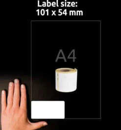 Etikett AVERY på rulle 101x54mm 220/fp