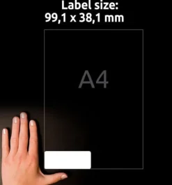 Etikett AVERY QD 99,1x38,1 350/fp