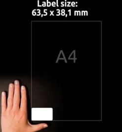 Etikett AVERY QD 63,5x38,1mm 525/fp