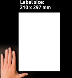Etikett AVERY Slitst. 210x297mm 50/fp
