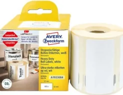 Etikett AVERY Slitst. 57x32mm 400/fp
