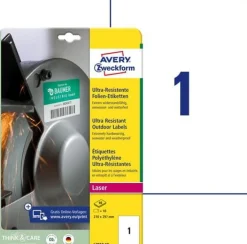 Etikett AVERY Stretch 210x297mm 10/fp