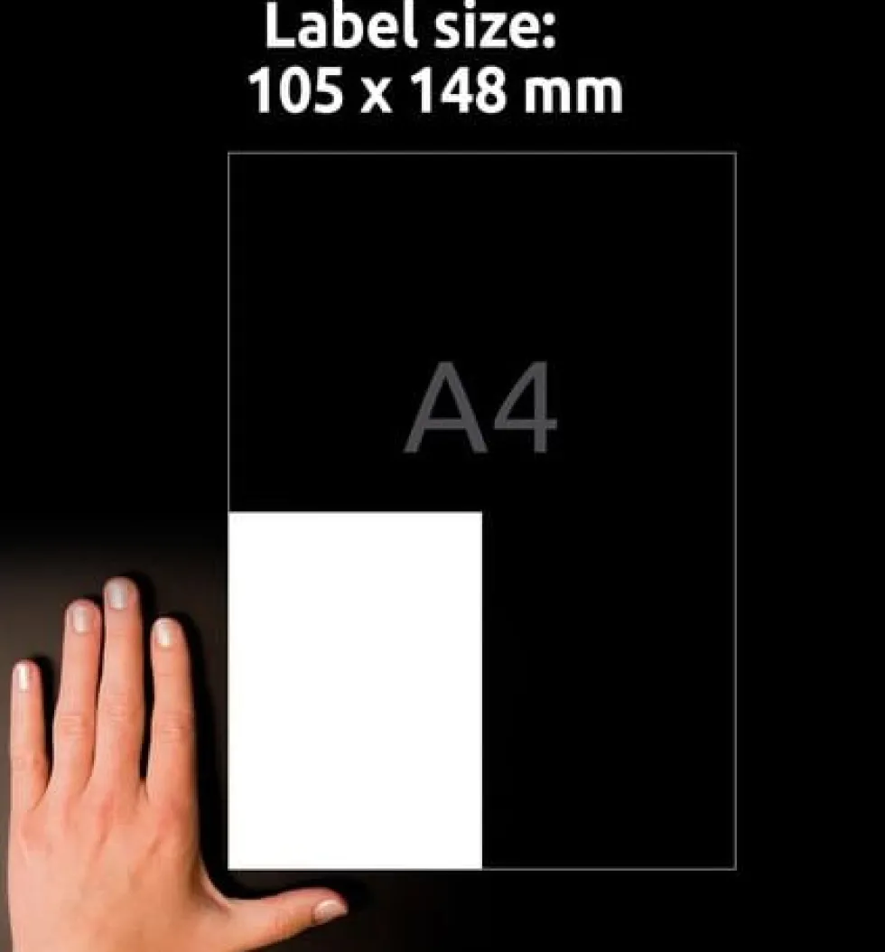 Etikett AVERY 105x148mm 400/fp