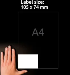 Etikett AVERY 105x74mm 800/fp