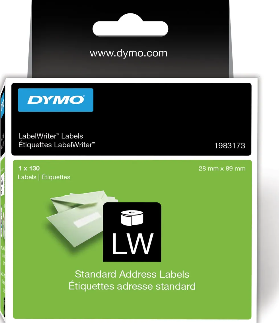 Etikett DYMO LW 450, 28x89mm, 130/FP