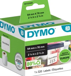 Etiketter Dymo LW Diskett, vit, 70x54mm, 320/fp