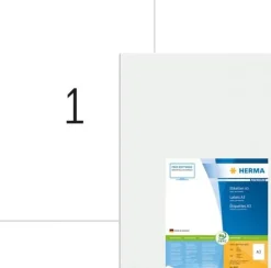 Etiketter HERMA Premium A3, 297x420mm, 1 per sida, 100/fp