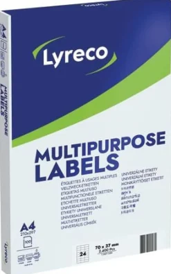 Etikett LYRECO 70x37mm 2400/fp