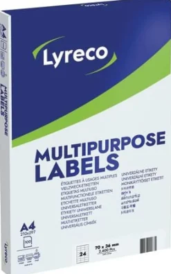 Etikett LYRECO 70x36mm 2400/fp