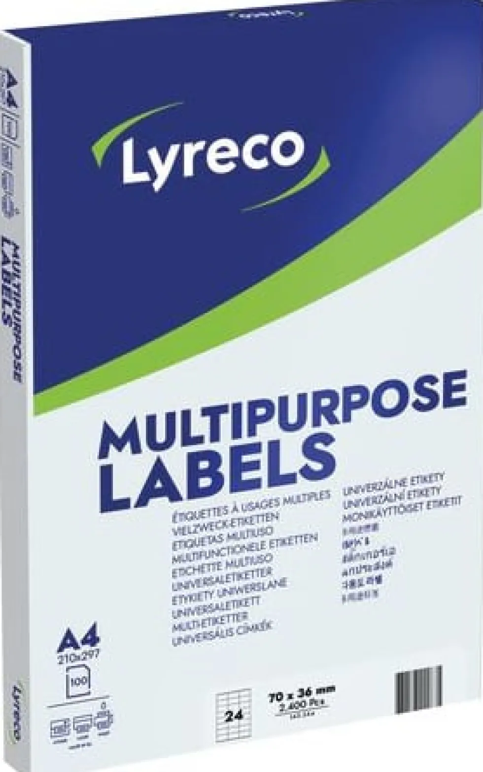 Etikett LYRECO 70x36mm 2400/fp