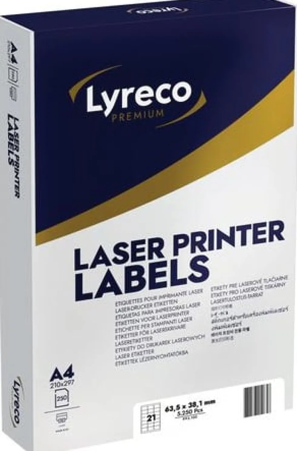 Etikett LYRECO 63,5x38,1mm 5250/fp
