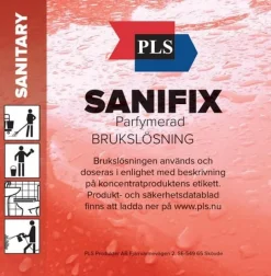 Etikett PLS Brukslösning Sanifix 100/rl