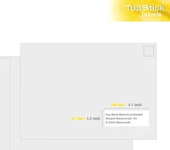 Etikett TOPSTICK 105x37mm (100)