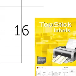 Etikett TOPSTICK 105x37mm (100)