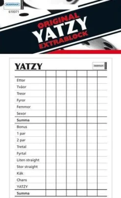 Extrablock Yatzy