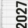 Familjekalender 2027 Black and white