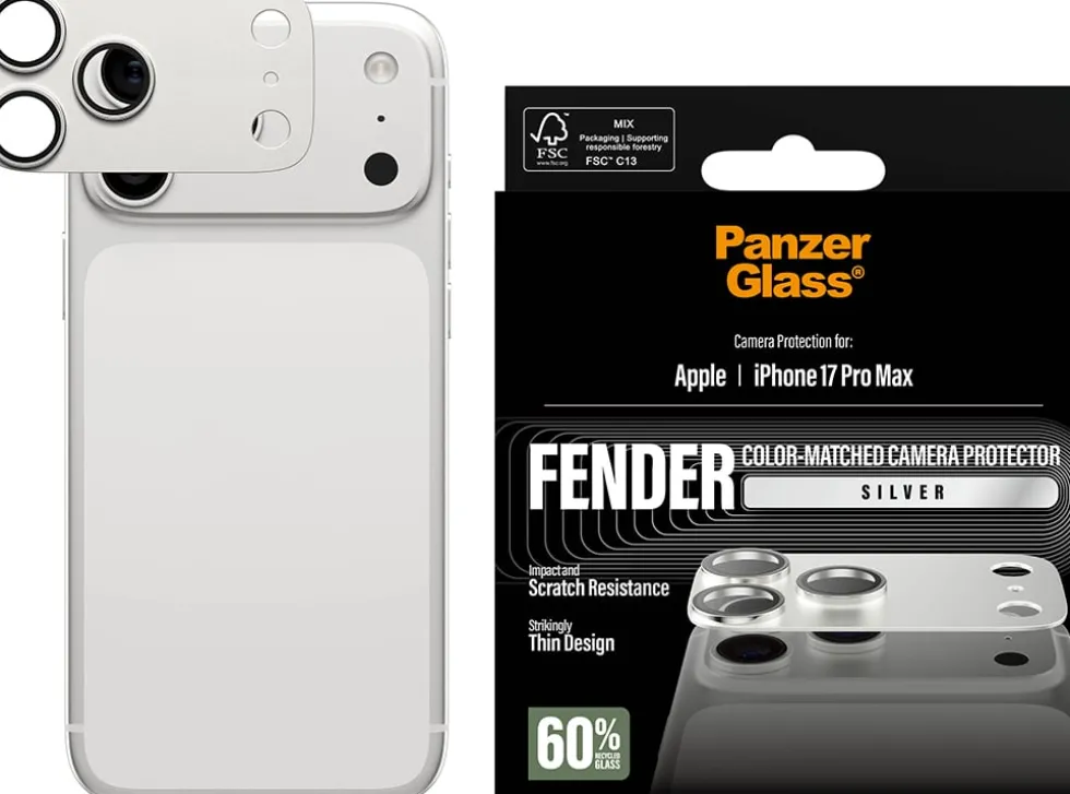 FENDER Camera Protector Silver iPhone 17 Pro Max