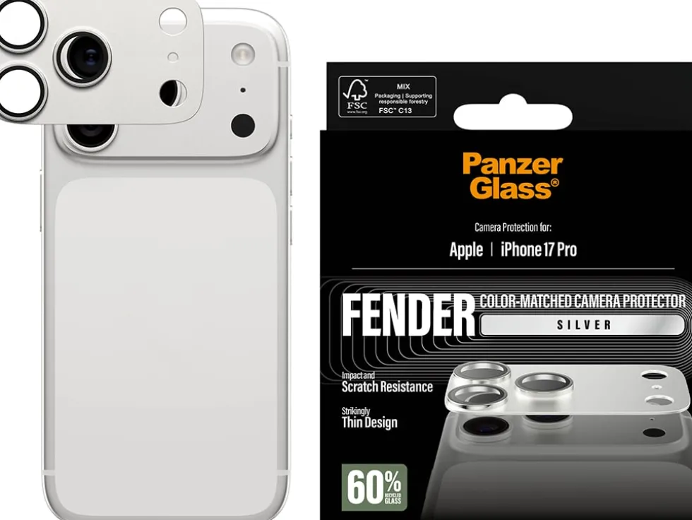 FENDER Camera Protector Silver iPhone 17 Pro