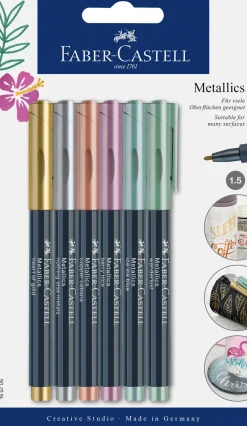 Fiberpenna FABER CASTELL Metallics 6/fp