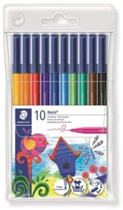 Fiberpenna STAEDTLER 10 färger