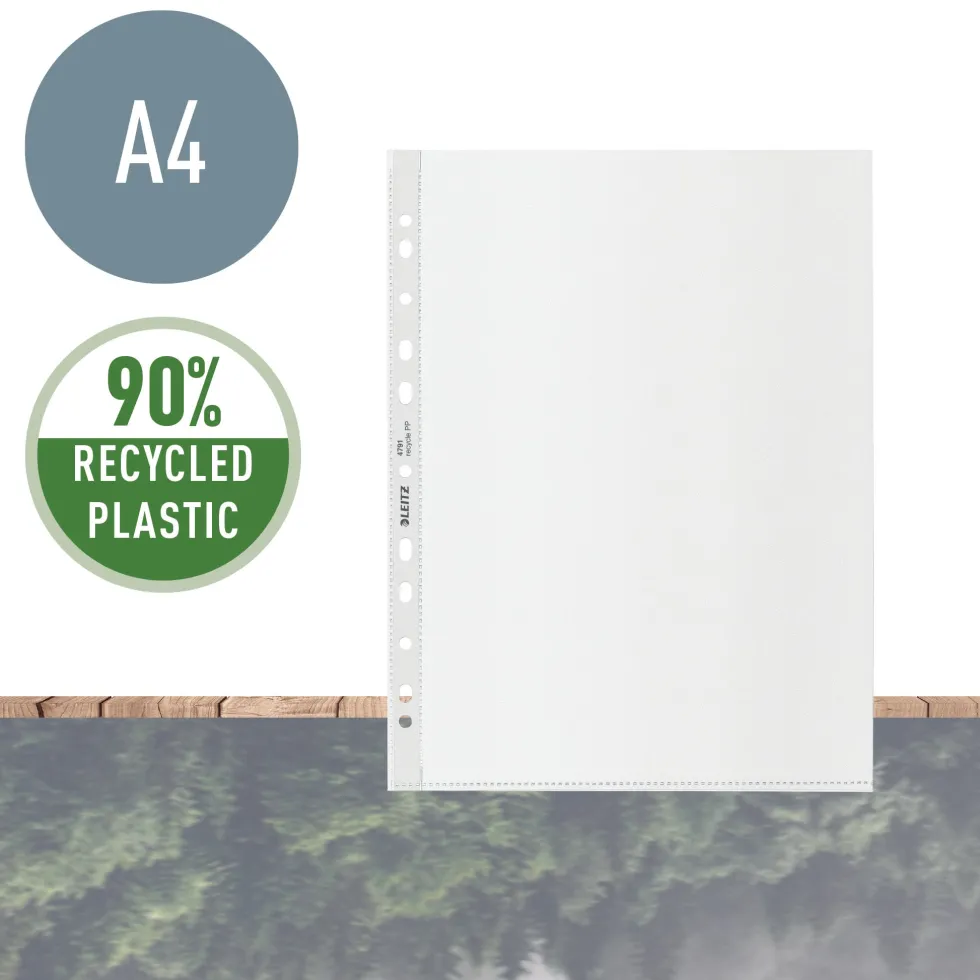 Ficka Leitz Recycle A4 klar präglad 25