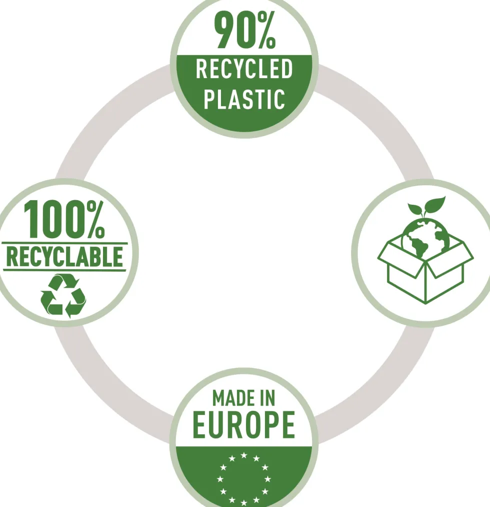 Ficka Leitz Recycle A4 klar präglad 25