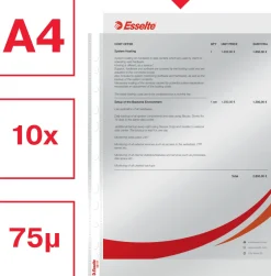 Ficka PP A4 75my glasklar (10)