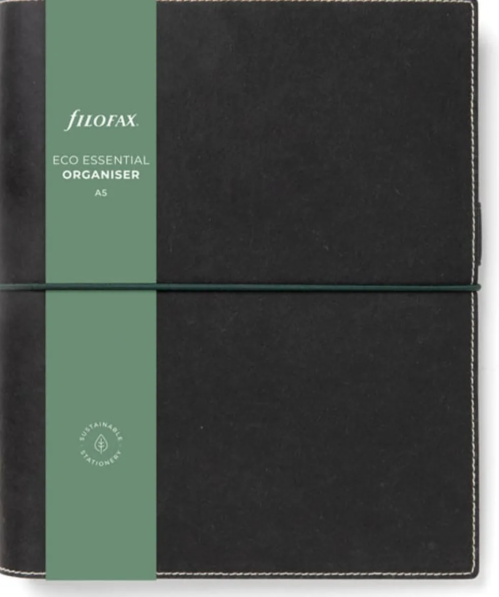Filofax Eco Essential A5 Systemkalender Ebenholts