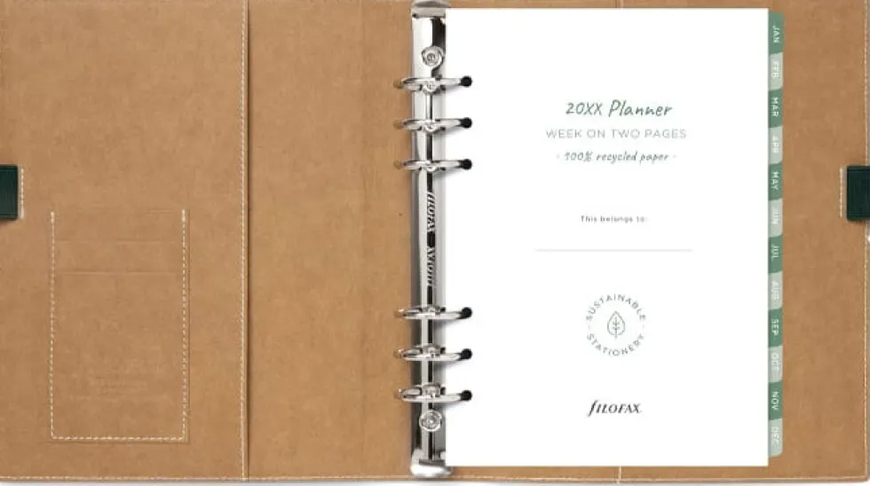 Filofax Eco Essential A5 Systemkalender Ebenholts