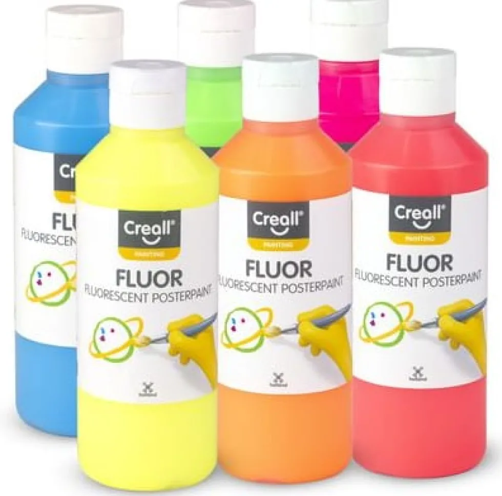 Fluorescerande färg CREALL 6x250ml