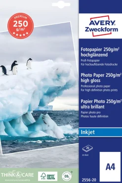 Fotopapper 250g p.gloss 20/fp