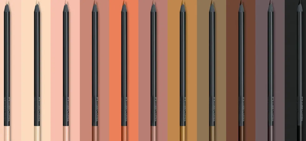 Färgpenna Black Edition Skin tones 12/fp