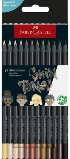 Färgpenna Black Edition Skin tones 12/fp