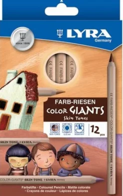 Färgpenna LYRA Jumbo Hud, 12 färger
