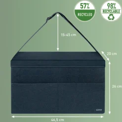 Förvaringsväska LEITZ tyg lock mörkgrå