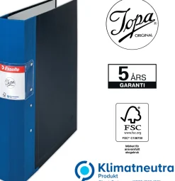 Gaffelpärm JOPA A4 Trärygg Blå, 60mm