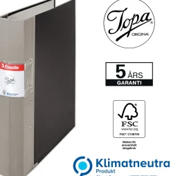 Gaffelpärm JOPA A4 Trärygg Grå, 60mm