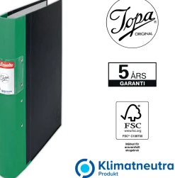 Gaffelpärm JOPA A4 Trärygg Grön, 40mm