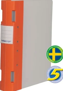 Gaffelpärm Plast KEBAErgo A4 Korall/Natur, 55mm