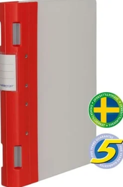 Gaffelpärm Plast KEBAErgo A4 Röd/Neutral, 40mm